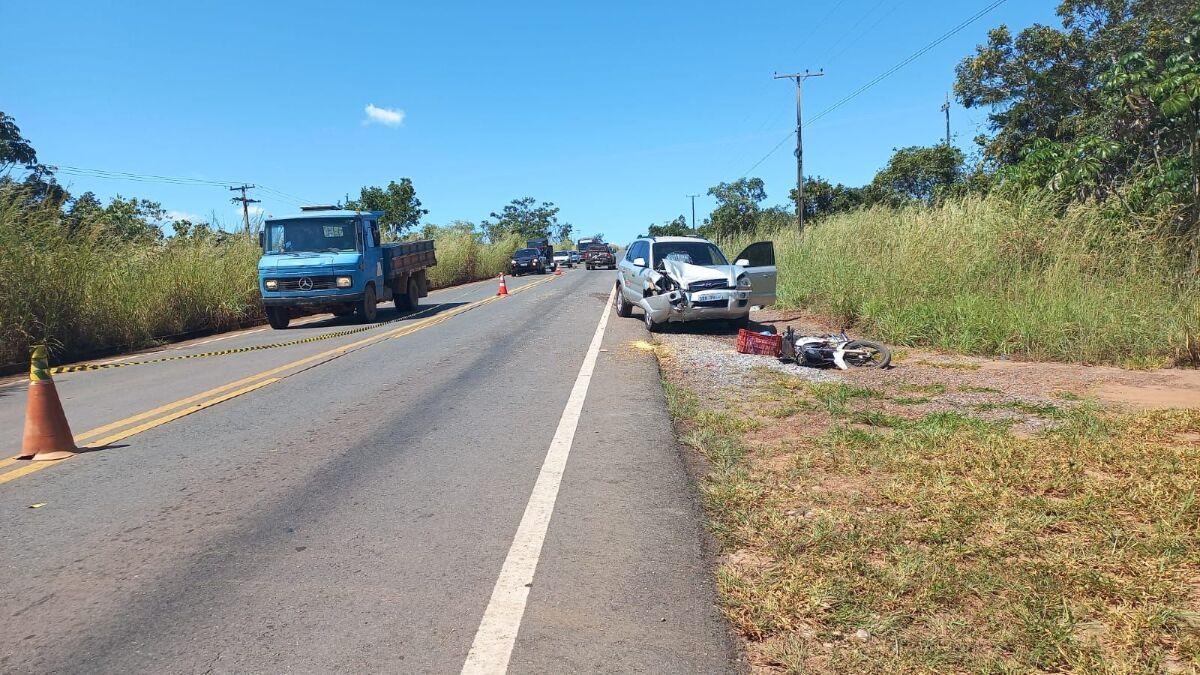 Motociclista morre em acidente veículo na estrada de Chapada VGN