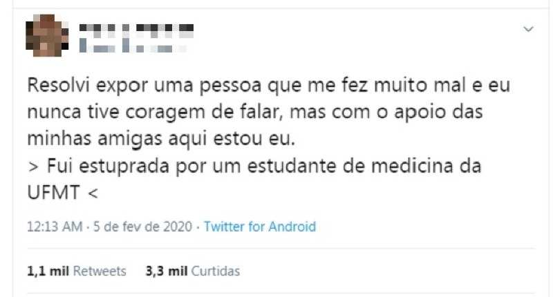 Estudante de medicina diz ter sido estuprada e dopada por Thiago