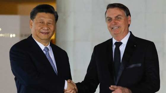 Bolsonaro e presidente Chinês