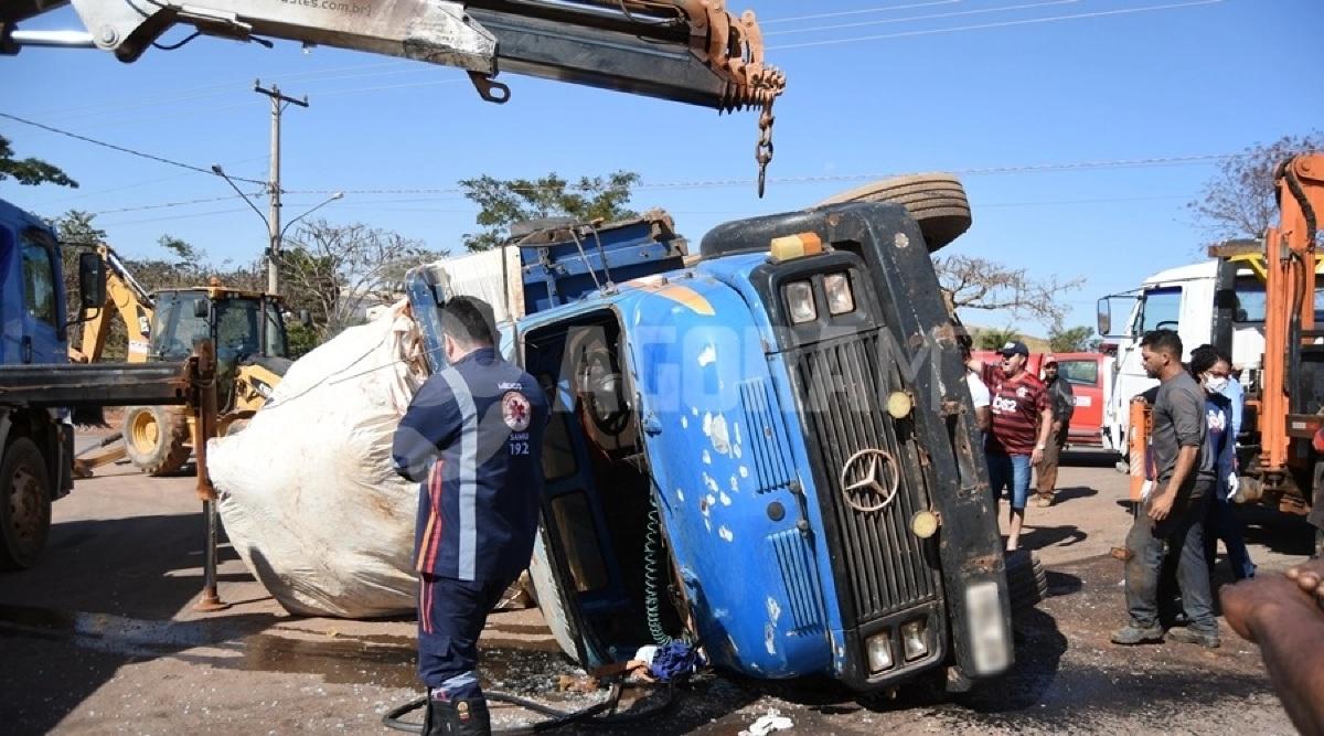 acidente, rondonópolis, mulher, prensada, morre