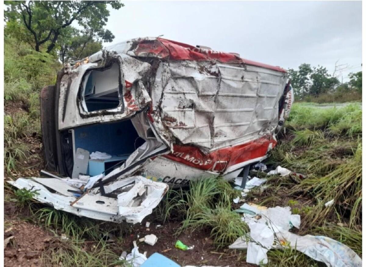 VGN; ambulância; capotamento; Cáceres; paciente; morte; Cuiabá