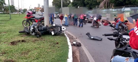 Motociclista fica gravemente ferido ao colidir em Onix em Cuiabá