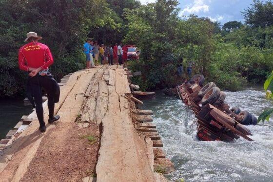 VGN; queda; caminhão; ponte; morte; motorista; Peixoto de Azevedo