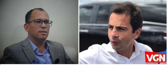 Presidente da Câmara de VG, Fábio Tardin ( a esquerda) e o presidente estadual do DEM, Fábio Garcia