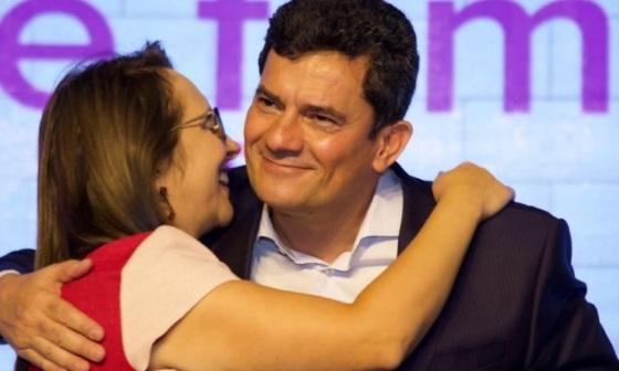 Presidente nacional do Podemos, Renata Abreu e Sérgio Moro