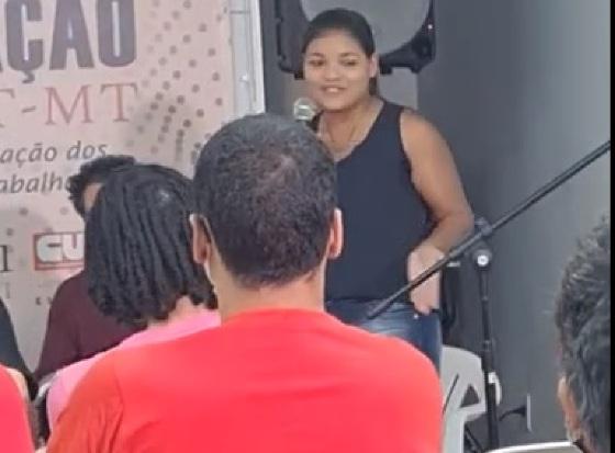 Tigresa fala sobre sua pré-candidatura após se filiar no PT, em Cuiabá