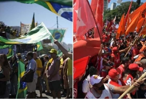 Manifestantes se dividem em atos do Dia do Trabalho e todo o país