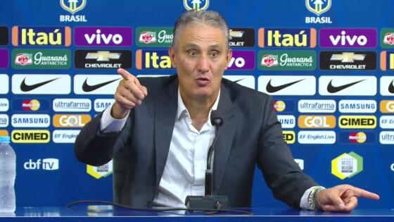 Tite durante anúncio dos selecionados