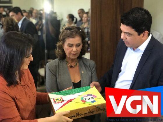 Senadora Simone Tebet, visita Prefeito de Várzea Grande, Kalil Baracat