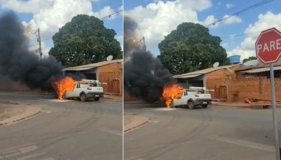 O veículo estava parado no bairro Jardim Eldorado