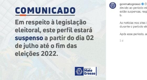 Aviso aos internautas do Paiaguás