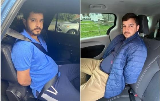 Deivid e James, cusado de uma série de crimes no Brasil, presos neste sábado