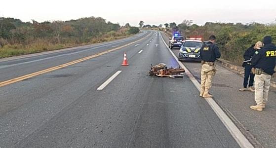 Acidente de BR-364 deixa motociclista em estado grave.