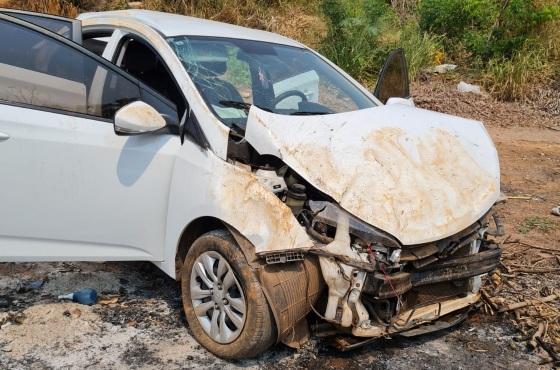 Motorista perde o controle e cai em ribanceira na estrada da Guarita em VG.