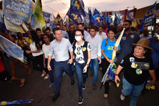 Candidato à reeleição, governador Mauro Mendes (União)  