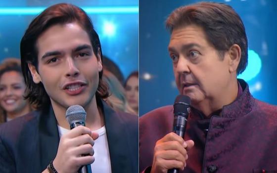 Atualmente, o jovem, de 18 anos, ajuda o pai no comando do Faustão na Band