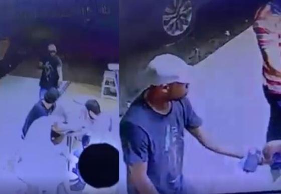 Bandido rouba cliente de sorveteria em Cuiabá; veja vídeo