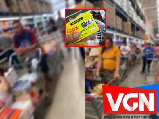 Moradora de VG acusa mercado de liberar "um" caixa para famílias com cartão Ser Família.