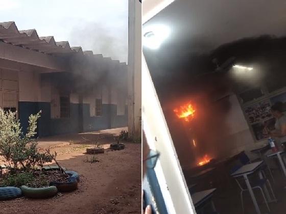 Aluna diz que "baseado" causou incêndio em sala de aula.