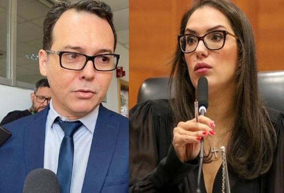 Deputado Ludio Cabral (PT) e deputada Janaina (MDB)