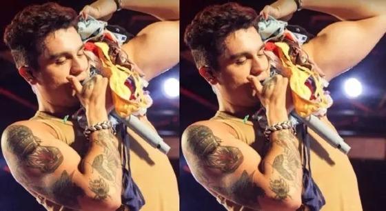 luan santana recebe 