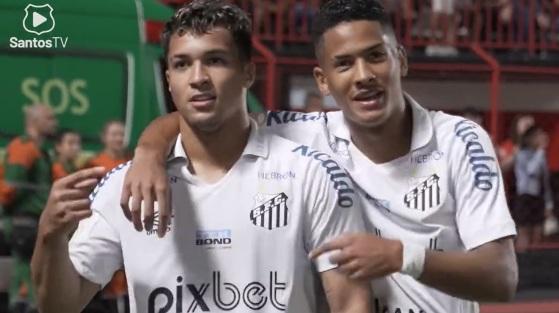 Santos vence Atlético-GO por 2x1 no fim do jogo