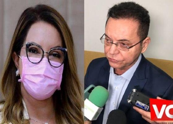 Primeira-dama Virgínia Mendes e o deputado estadual Eduardo Botelho (União)