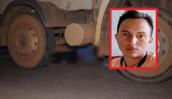 Jovem morre atropelado e tem corpo prensado por eixo de caminhão em MT