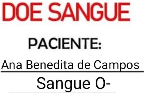 doação; sangue; O-; Ana Benedita; Várzea Grande; Hemocentro Cuiabá; VGN
