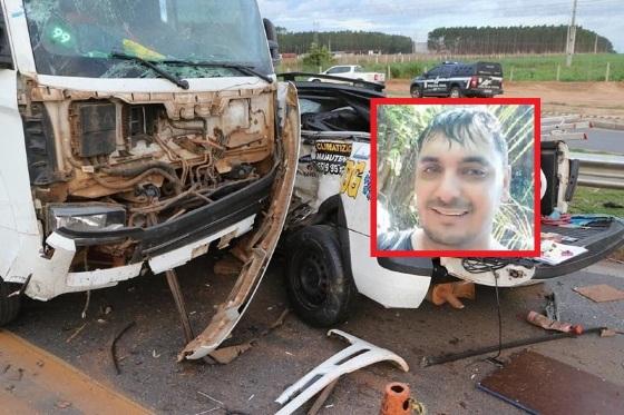 Homem morre em acidente entre carro e caminhão na BR-163.