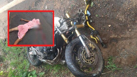 Jovem morre na hora após se acidentar de moto na Estrada da Guia.