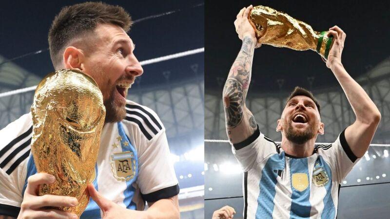 Foto de Messi com a taça da Copa do Mundo se torna a mais curtida