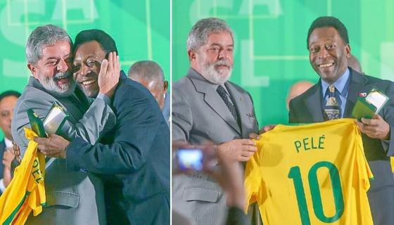 Lula vai ao velório de Pelé na Vila Belmiro