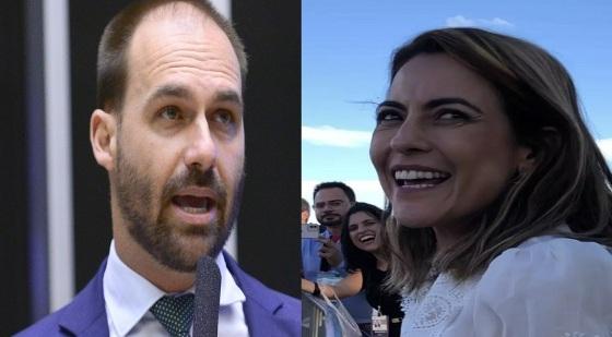 Eduardo Bolsonaro e Soraya Thronicke se alfinetaram pelas redes sociais 