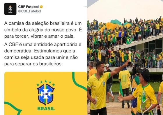 Grande parte dos terroristas que invadiram Brasília vestiam camisas da seleção brasileira