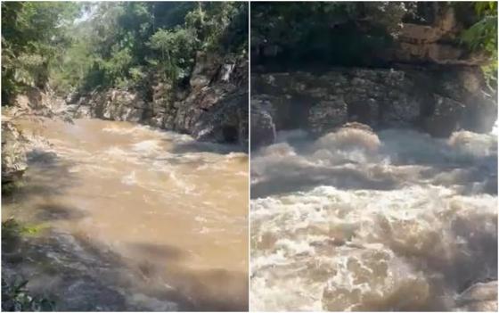 Turista americano desaparece após ser surpreendido pelo aumento no volume d’água em cachoeira 