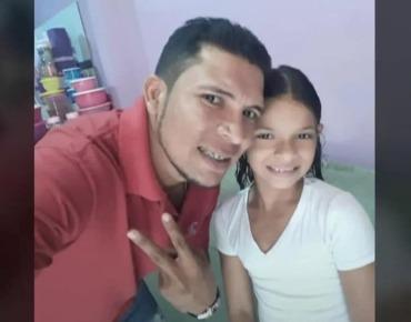 Getúlio Rodrigues Frasão Júnior, de 36 anos, e Larissa Frasão de Almeida,12 anos