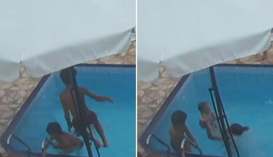 Menino de 8 anos salva primo bebê de afogamento em piscina em Mongaguá.