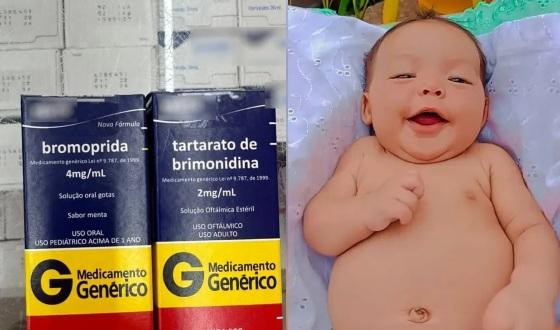 Emanuely Fonseca, mãe do Ravi Lorenzo, disse que filho passou mal após tomar colírio em vez de remédio para enjoo em Formosa, Goiás.