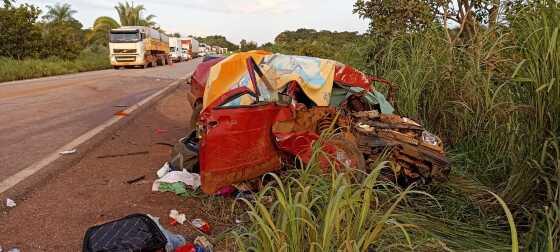 Jovem e menino de 3 anos morrem em acidente na BR-174