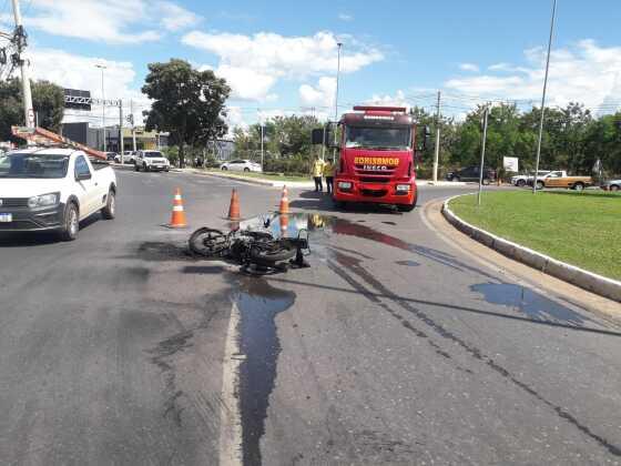 incêndio; motocicleta; Cuiabá; VGN 