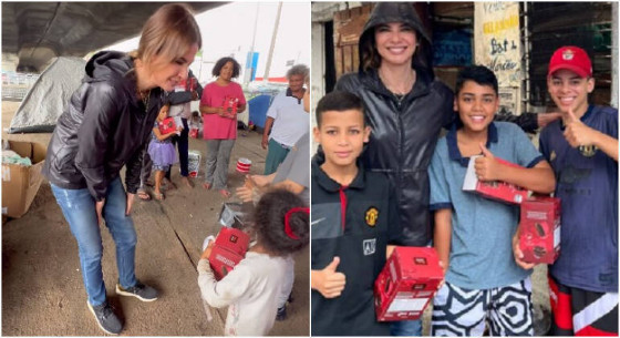 Luciana Gimenez faz doação de ovos de Páscoa a crianças carentes 