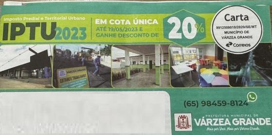 MPE cita aumento de mais de 200% e pede anulação do IPTU de VG exercício de 2023 