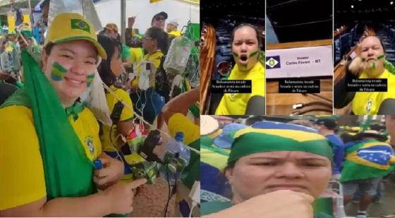 Cuiabana e marido participaram dos atos violentos em Brasília; casal ainda está preso 