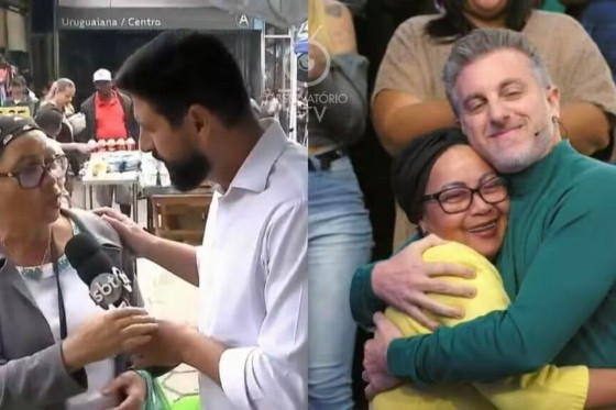 Mulher pede no SBT para conhecer Luciano Huck, Domingão exibe o link da concorrente e realiza o sonho