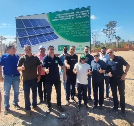 Emanuel Pinheiro acompanha de perto a construção de usina fotovoltaica que será entregue à Cuiabá em breve