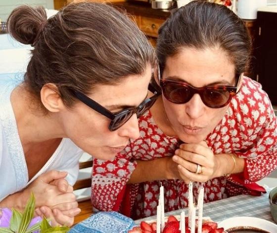 Renata e Lanza comemoraram a data com simplicidade e fizeram uma festa íntima