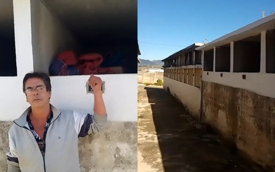 Morador que estava vivendo em gaveta de cemitério é levado para abrigo 