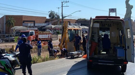 O bloco de concreto está sendo usado nas obras do BRT