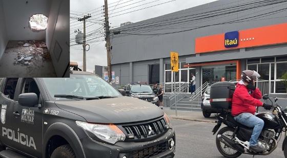 Criminosos teriam entrado por meio de um buraco na parede, mas não levaram nenhum dinheiro 